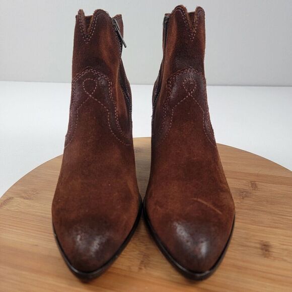 Frye Renee Womens Brown Suede Leather Zip Short Ankle Chukka Boots Booti… - Picture 3 of 14